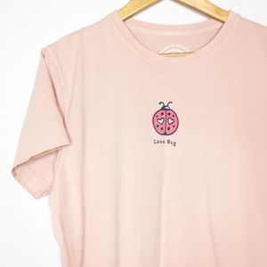 Life Is Good Tops - Life is Good T-shirt ladybug dusty rose pink Large Life Is Good Tops - Life is Good T-shirt ladybug dusty rose pink Large